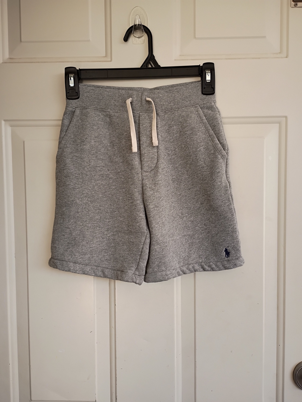Polo by Ralph Lauren Boy's Gray Fleece Drawstring Shorts Size Small EUC (8)